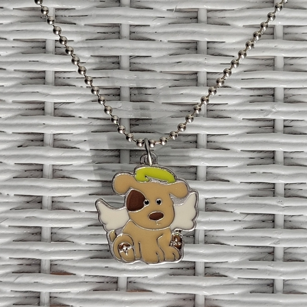 Angel and Devil Doggy Silver Necklaces